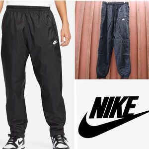 Nike Black Windbreaker Jogger Pants size Medium Men Vintage